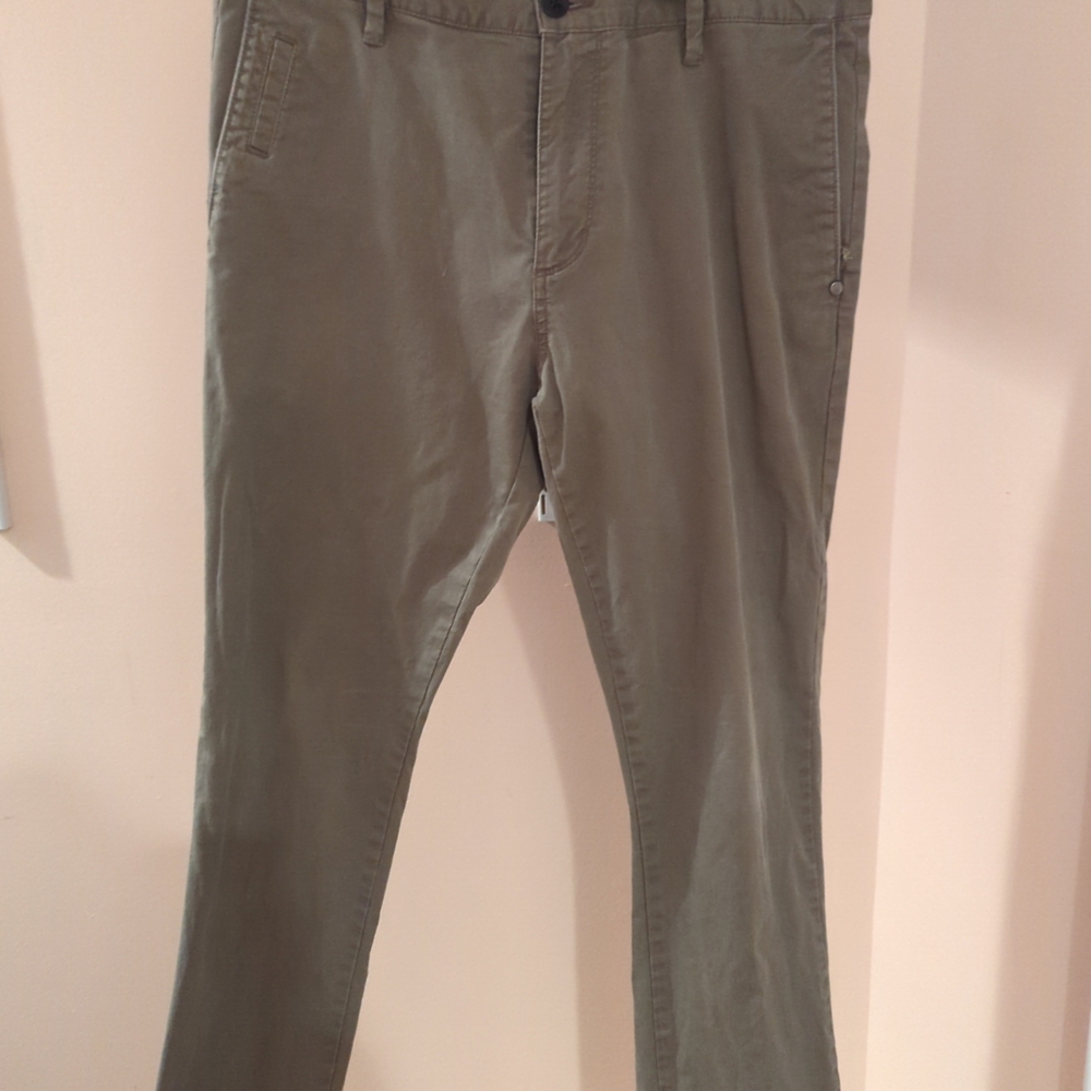 Vuori Pants Mens Size 33 Gray Collins Chino Straight Trousers Cotton Blend